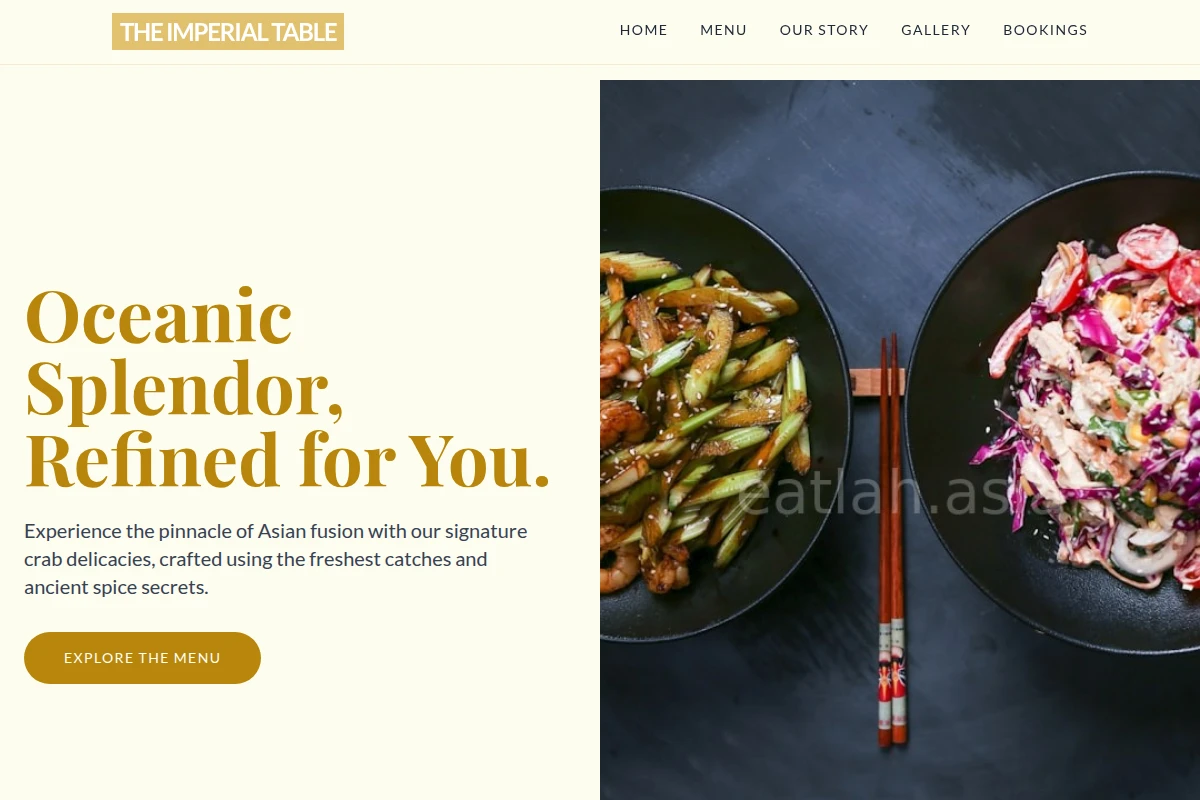 Crab Asian Fusion Food